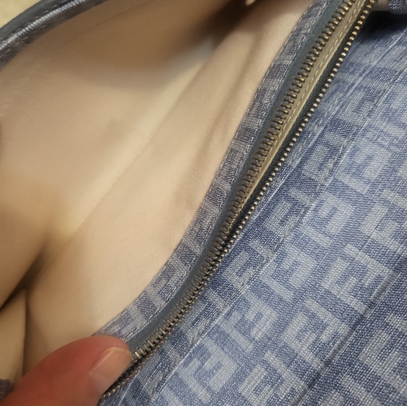 (SOLD)Authentic Fendi Blue laminated denim mono long wallet. - Picture 11 of 11